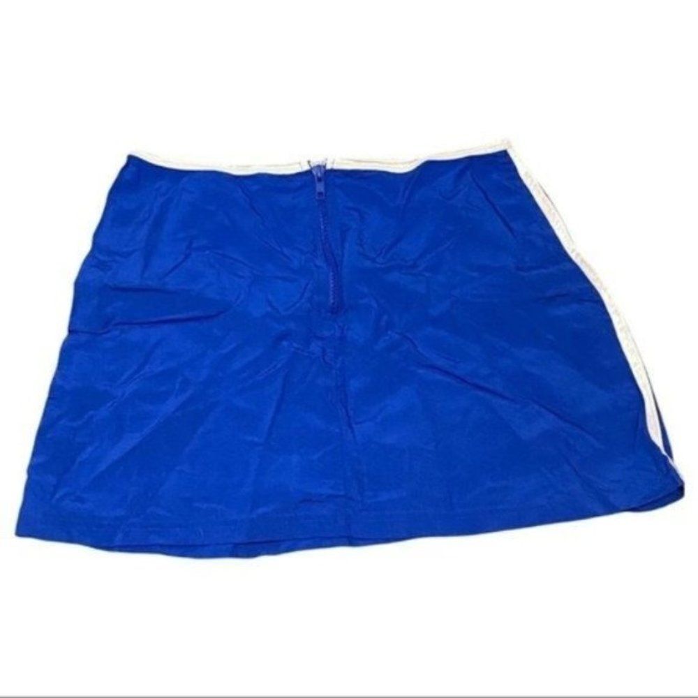 Y2K Blue Racing Stripe Swimsuit Skirt Cover Up women's size medium
